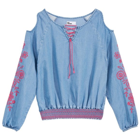 Epic Threads Other - Epic Threads Big Girls Floral Embroidered Shirt